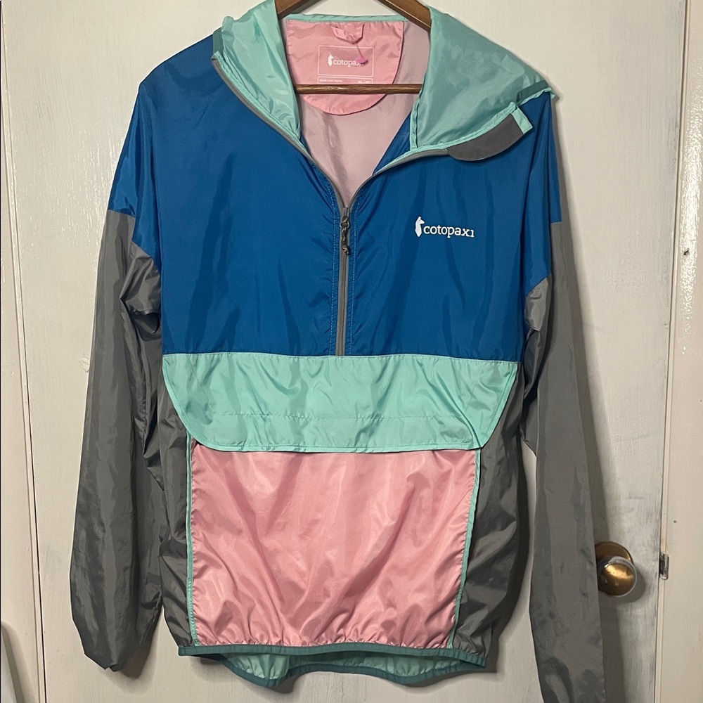 Cotopaxi  Multicolor Raincoat - Blue, Mint, Pink, Gray
